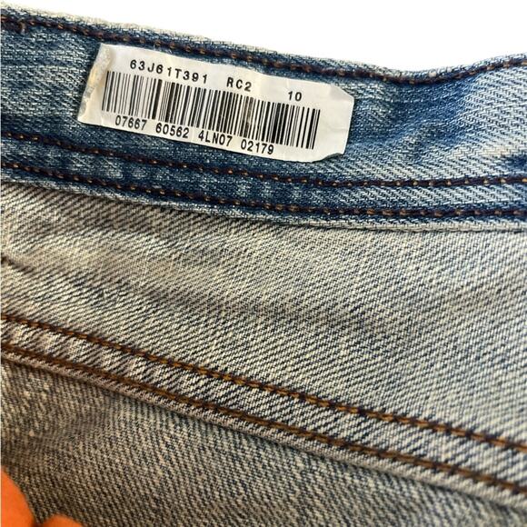 Polo Jeans Factory Distressed Raw Hem Gigi Mini Skirt Size 10 NWOT - Picture 4 of 5